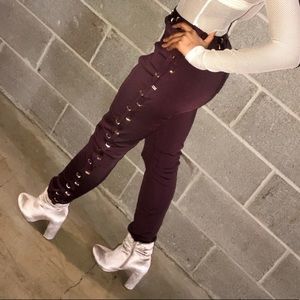 Purple bandage pants